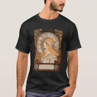 Mulher Vintage Bohemian Design No Art Nouveau Styl