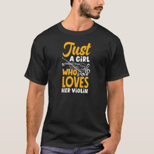 Camiseta Mulher Viola Violinista Apenas Uma Menina Que A Am