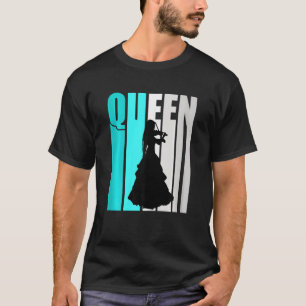 Camiseta Mulher Violinista Turquesa Violenta Rainha Mulher