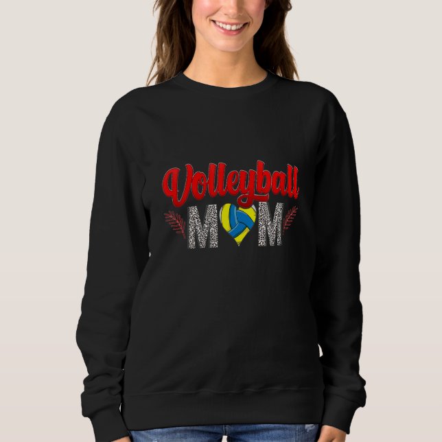 Camiseta Mulher: Voleibol Mãe Leopardo Esportes Bola Mãe Mo (Frente)