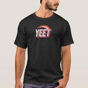 Camiseta Mulher Yeet Meme Orgulho Lésbica Bandeira Rainbow 