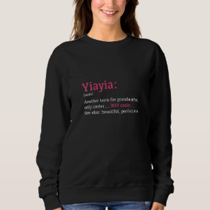 Camiseta Mulher Yiayia Definição Engraçada Noun Outro Termo