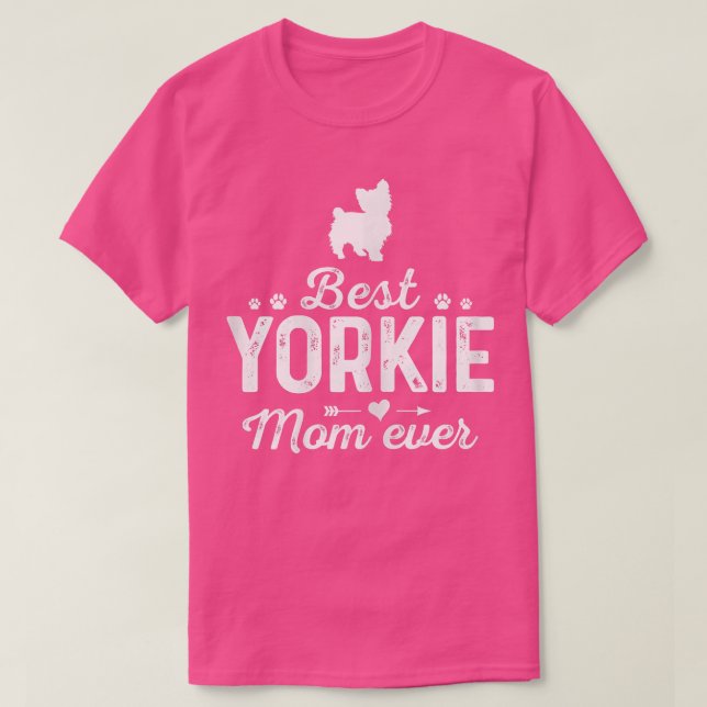 Camiseta Mulher Yorkie Mãe Cachorro Engraçado Mama Melhor P (Frente do Design)