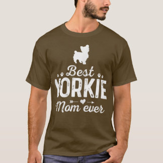 Camiseta Mulher Yorkie Mãe Cachorro Engraçado Mama Melhor P