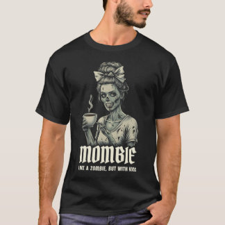 Camiseta Mulher Zumbi Humorística ao Estilo Vintage