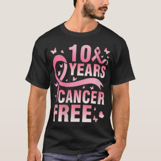 Camiseta Mulheres 10 anos de guerreiros livres de Cancer lu