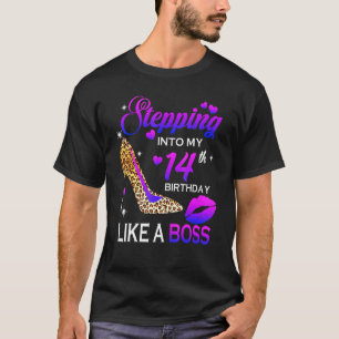 Camiseta Mulheres 14 de Aniversário Passando Para 14 Leopar