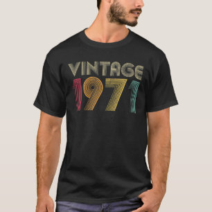 Camiseta Mulheres 1971 51º Aniversário Vintage Homens