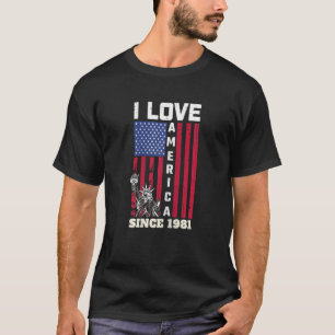 Camiseta Mulheres 41º Amo A América Desde 1981 U