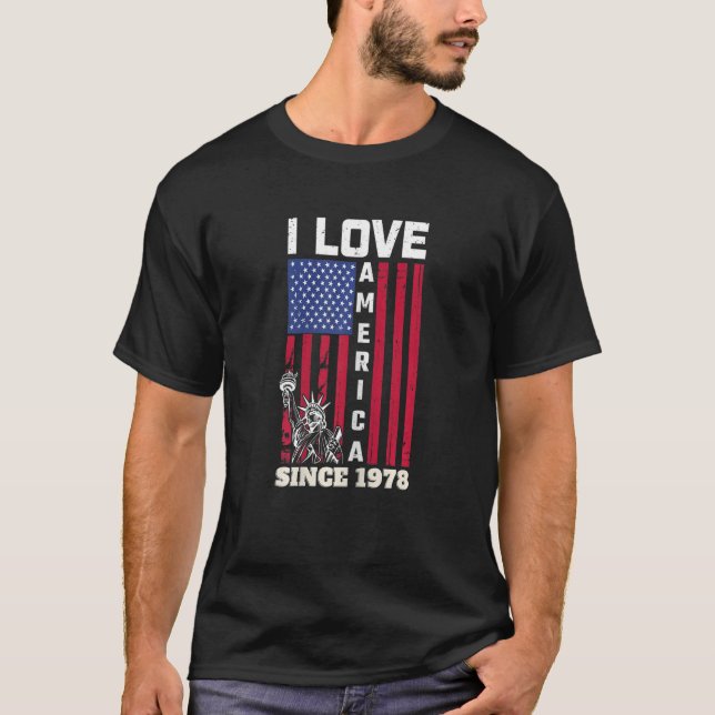 Camiseta Mulheres 44º Amo A América Desde 1978 (Frente)