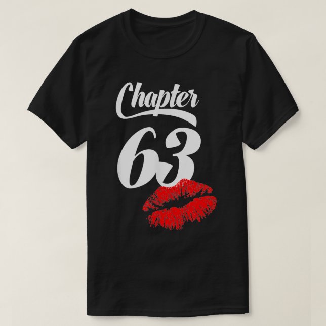 Camiseta Mulheres 63º Lábios De Aniversário Capítulo 63 Ano (Frente do Design)