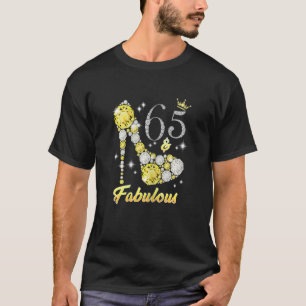 Camiseta Mulheres 65 Anos Fabulosas Calçados Da Coroa De Di