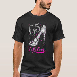 Camiseta Mulheres 65 Anos Fabulosas Calçados Da Coroa De Di