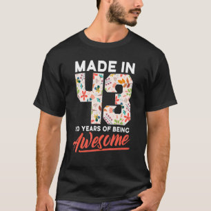 Camiseta Mulheres 80 de aniversário de 80 anos feitas em 19