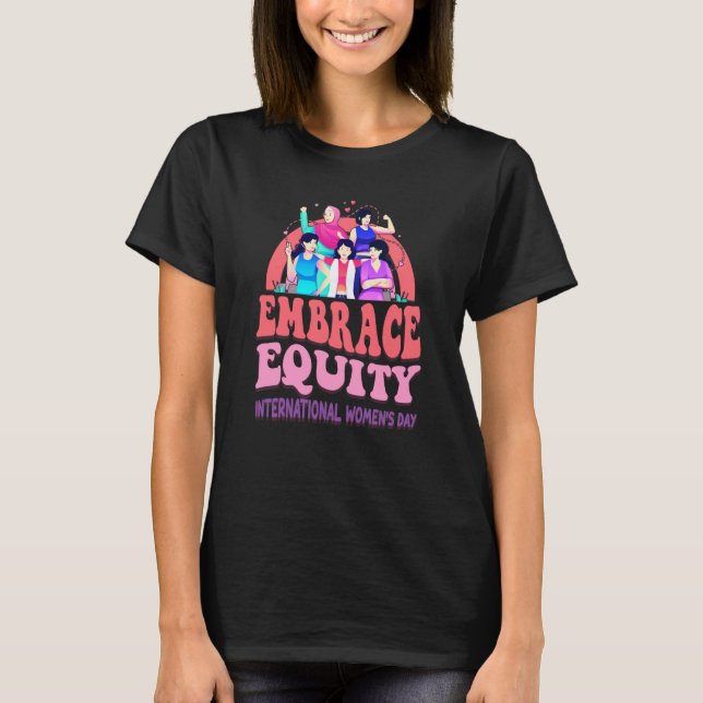 Camiseta Mulheres a apoiar o Dia Internacional da Mulher (Frente)