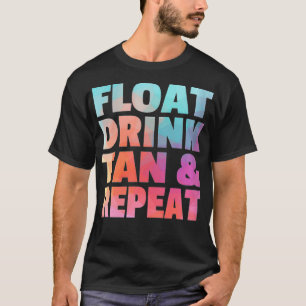 Camiseta Mulheres A Beber Flutuantemente Tan Repetir Swimmi
