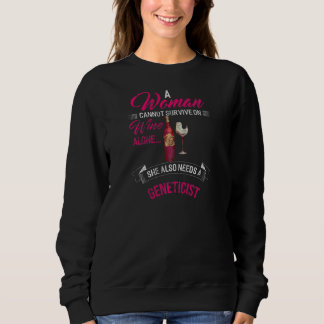 Camiseta Mulheres A Mulher Não Pode Sobreviver Só Com Vinho