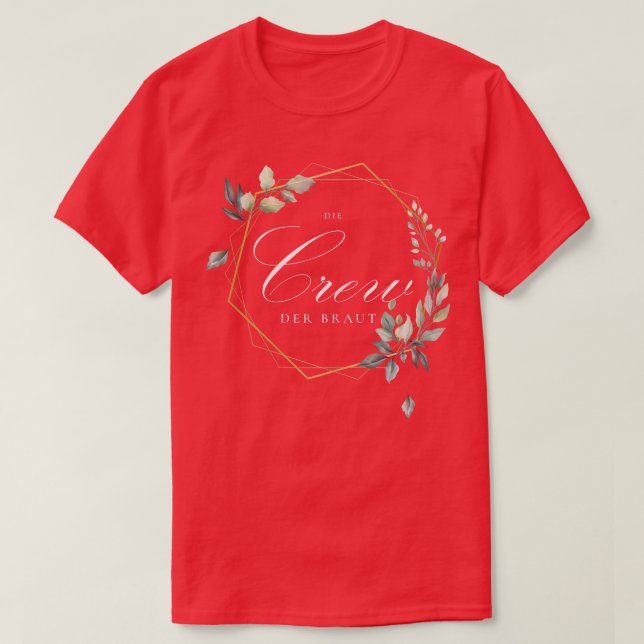 Camiseta Mulheres A Tripulação da Equipe Bride da Equipe Br (Frente do Design)