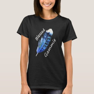 Camiseta Mulheres Abençoadas Gammie Graphic S Letter Feathe