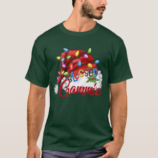 Camiseta Mulheres Abençoadas Gammie Santa Hat Natal