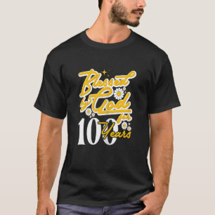 Camiseta Mulheres abençoadas por Deus por 100 anos Mulheres