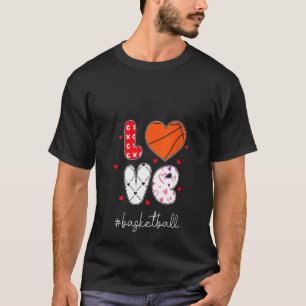 Camiseta Mulheres Adoram Bola do Coração Xoxoxoxo Doodle