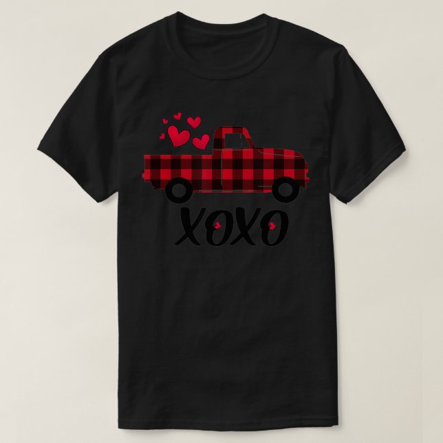 Camiseta Mulheres Adoram Dia de os namorados XOXO Buffalo P (Frente do Design)