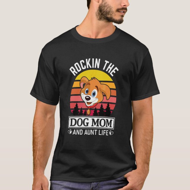 Camiseta Mulheres Adoráveis Cachorros Rochando Cachorro Mãe (Frente)