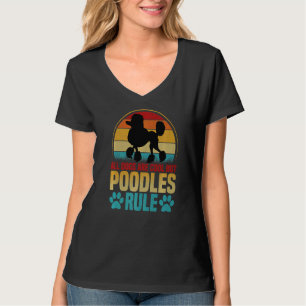Camiseta Mulheres Adoráveis Cães Detentores São Poodles Leg