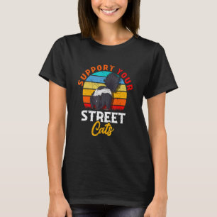 Camiseta Mulheres Adoráveis Gato De Gato De Gato Apoiam Sua