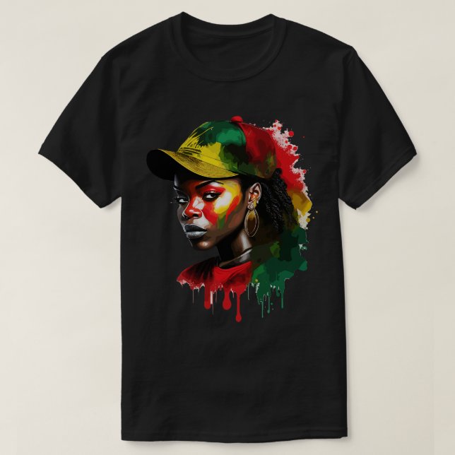 Camiseta Mulheres africanas (Frente do Design)