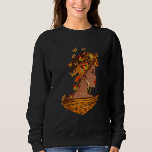 Camiseta Mulheres Africanas Borboletas Negra História da Ra