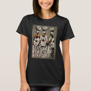 Camiseta Mulheres Africanas Carregandos Bebês Africanos Col