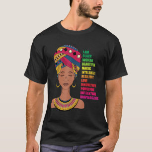 Camiseta Mulheres Afro-Americanas BHM Melanina História Neg