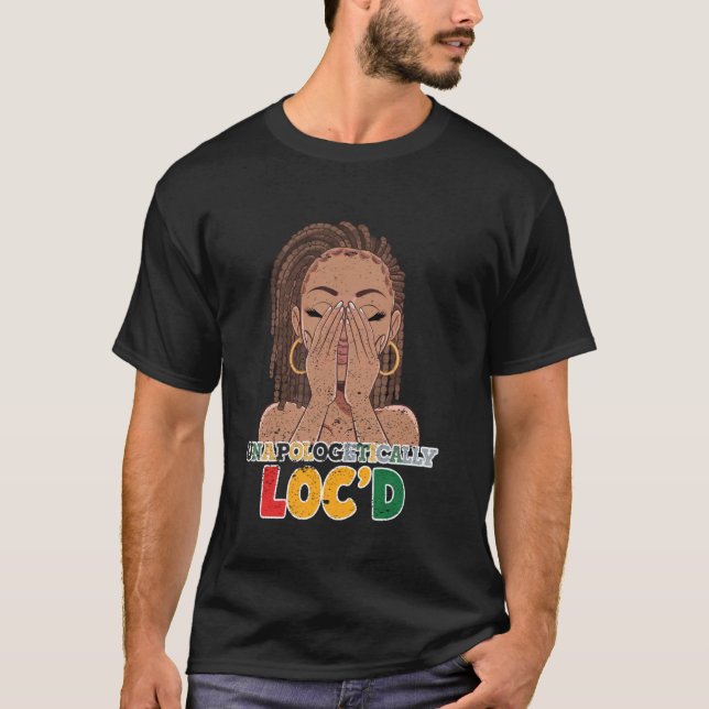 Camiseta Mulheres Afro-Americanas Com Locks Sem Desculpas J (Frente)