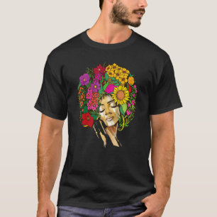 Camiseta Mulheres Afro-Americanas Melanin Rainha Afro-Ameri