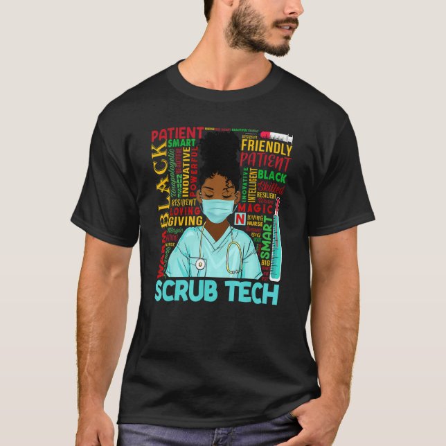 Camiseta Mulheres Afro-Americanas Negras Escrupulam Tech Bl (Frente)