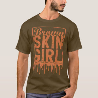 Camiseta Mulheres Afro-Americanas Negras Menina de Pele Mor