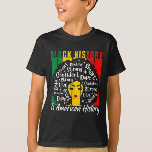 Camiseta Mulheres Afro História Negra É História Americana
