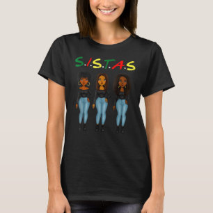 Camiseta Mulheres Afro Juntas Orgulhosas Sistas Quee