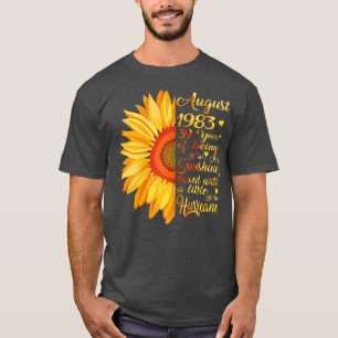 Camiseta Mulheres Agosto Meninas 1983 Aniversário Presente