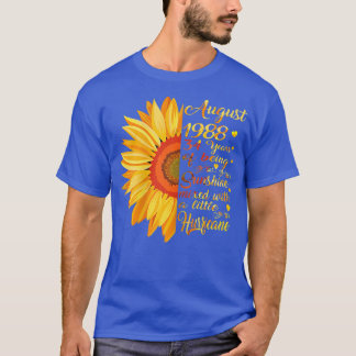 Camiseta Mulheres Agosto Meninas 1988 Aniversário Presente 