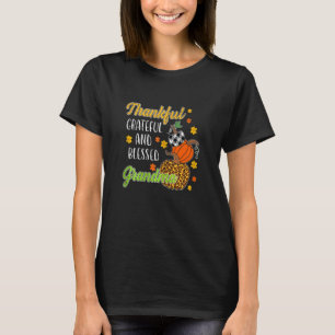 Camiseta Mulheres Agradeço Grata Abençoada Avó Autumn Fa