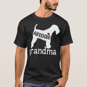 Camiseta Mulheres Airedale Vovó Oferece Cute Airedale Terri