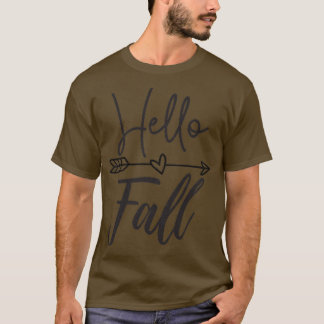 Camiseta Mulheres Alô Fall Fall Fall Autumn Tee For Women, 
