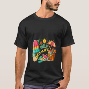 Camiseta Mulheres Alô Sorvete de férias de verão em Popsi