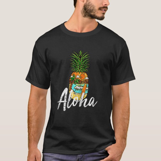Camiseta Mulheres Aloha Pineapple Beach Vest C (Frente)
