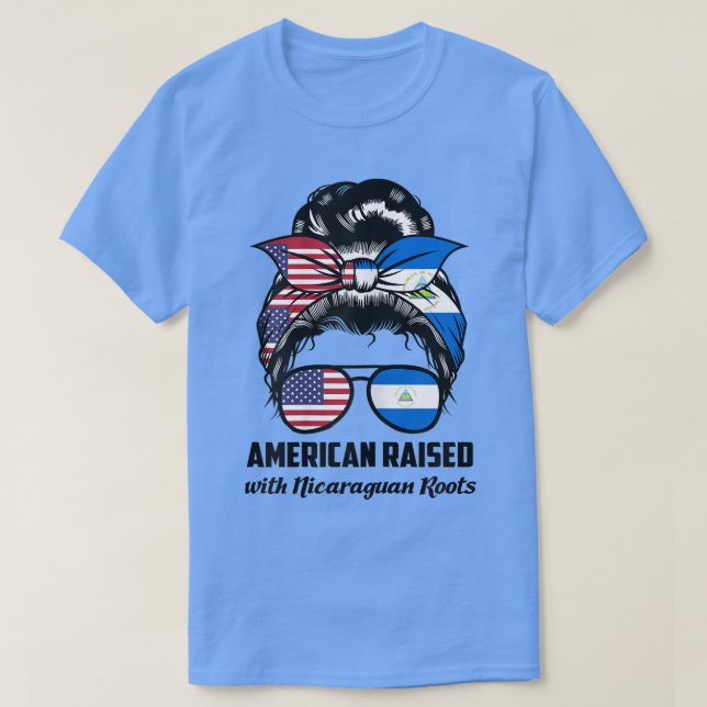 Camiseta Mulheres americanas criadas com raízes nicaraguens (Frente do Design)