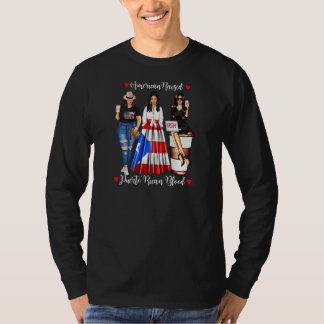 Camiseta Mulheres Americanas Criadas no Porto Rico Sangue P