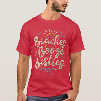 Camiseta Mulheres Amigas Praias Vintage retro Melhor Amiga 